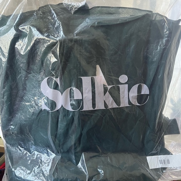 Selkie High Court Green Balsam Dress Large Silk Cotton - Picture 4 of 14